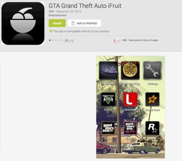 Rockstar removes GTA 5 iFruit app from Google Play and App Store
