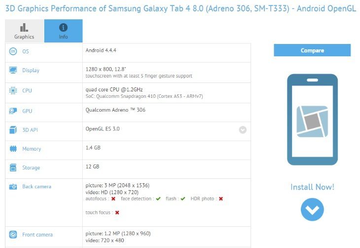 Samsung Galaxy Tab 4 8.0 refresh