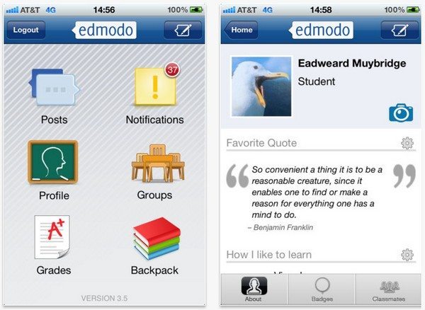 edmodo app not sjowing group
