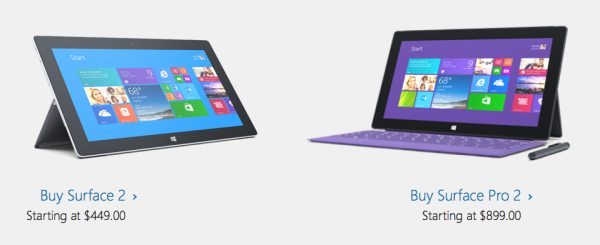 surface 2 and surface pro 2